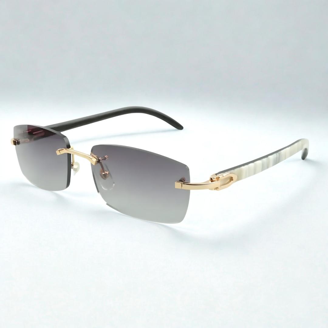 White Buffs Silver Lens - Dolla Shades