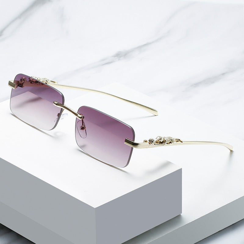 Gold Leopard Frames - Red Lenses - Dolla Shades