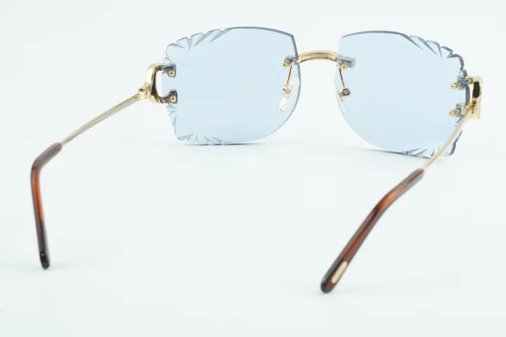 Iced Out C Decor Wires - Diamond Cut Light Blue Lens