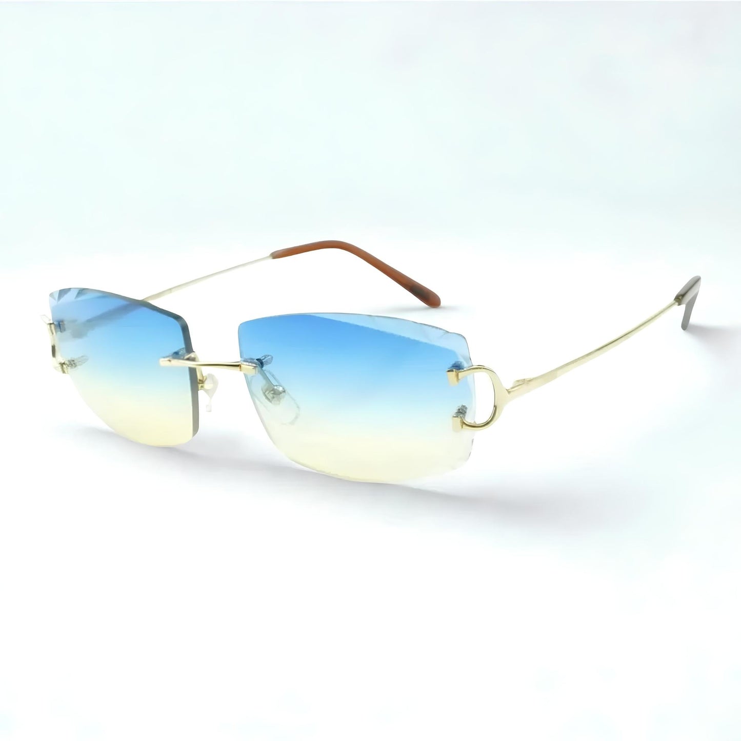 C Wires - Diamond Cut Two Tone Blue Lens - Dolla Shades