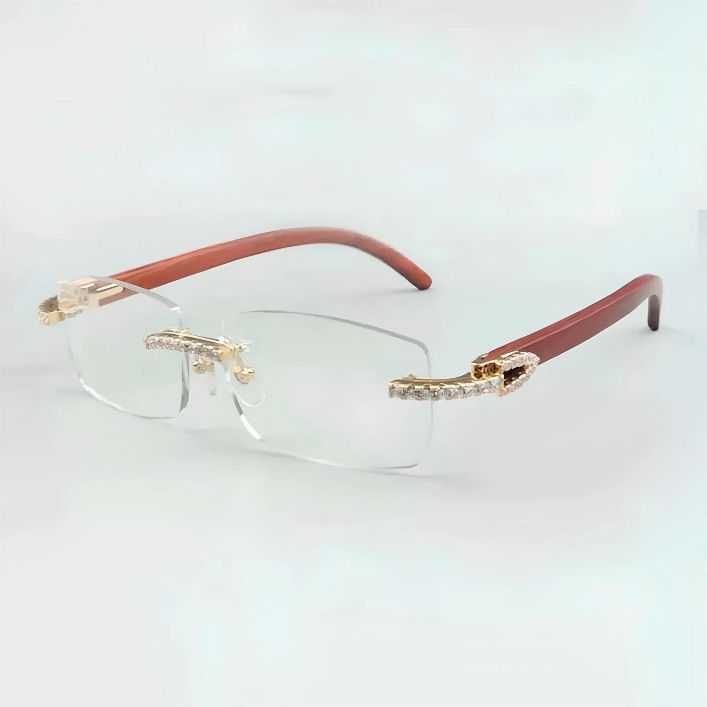 CZ Wooden Frames Clear Lens - Dolla Shades