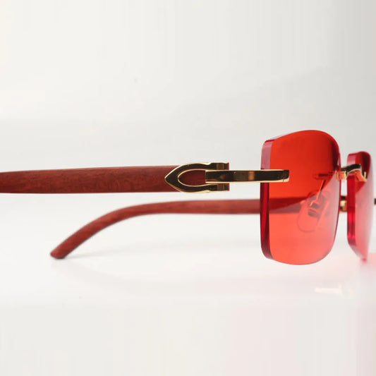Wooden Frames - Red Lens