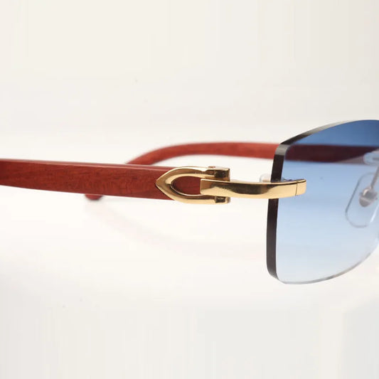 Wooden Frames - Blue Lens