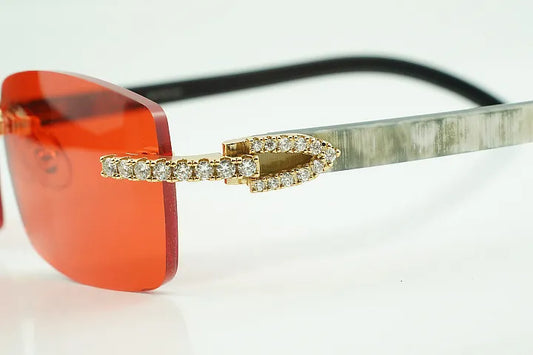 Iced Out White Buffs - Red Lens