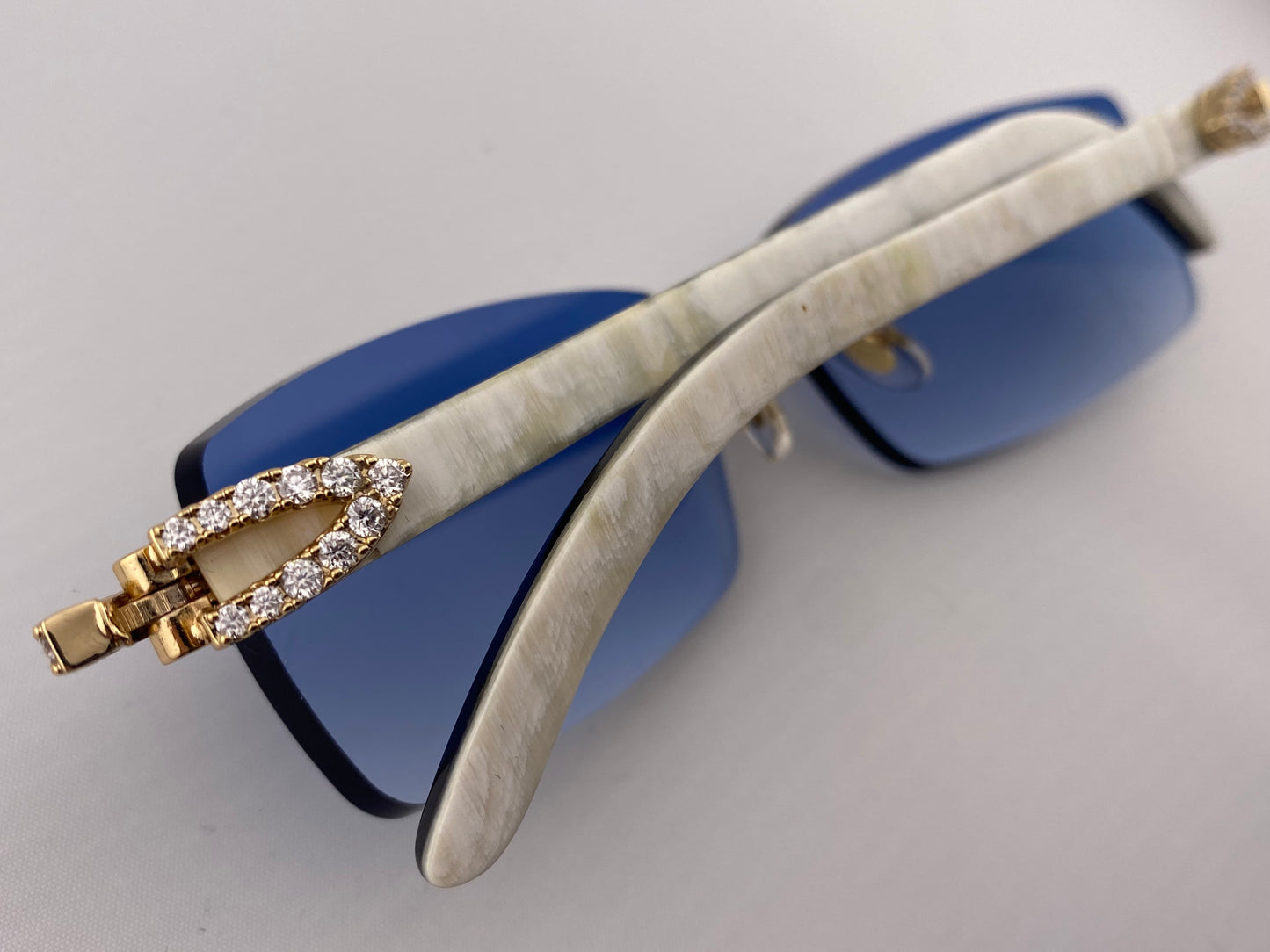 Moissanite White Buffs - Blue Lens