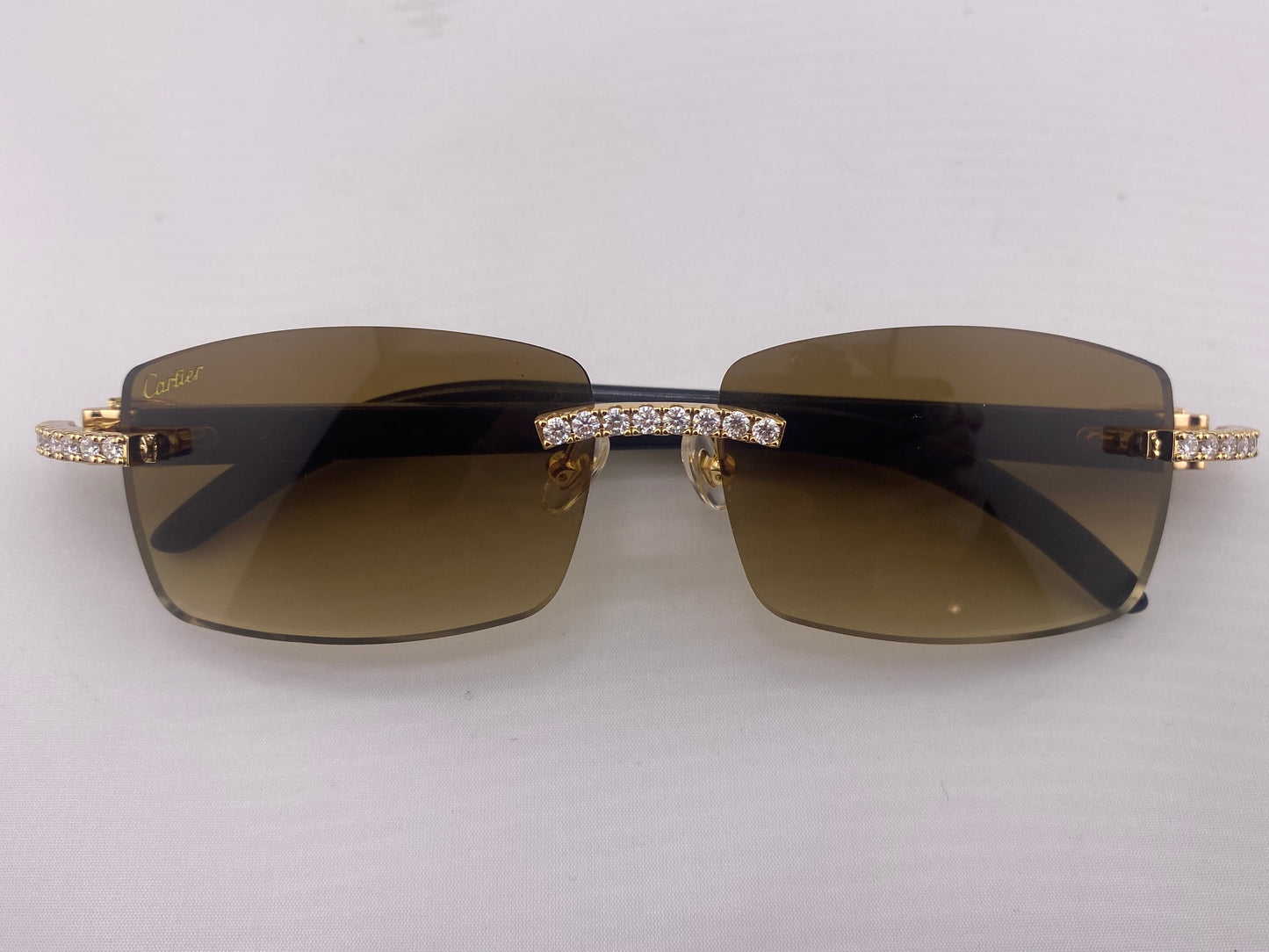 Iced out White Buffs - Brown Lens
