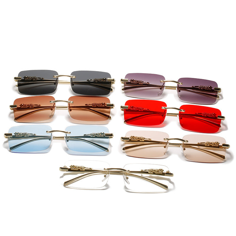 Gold Leopard Frames - Red Lenses - Dolla Shades