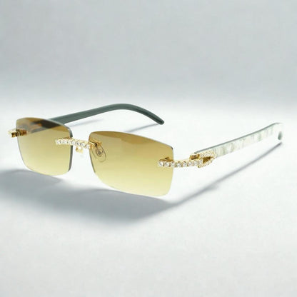 Iced Out White Buffs Black Lens