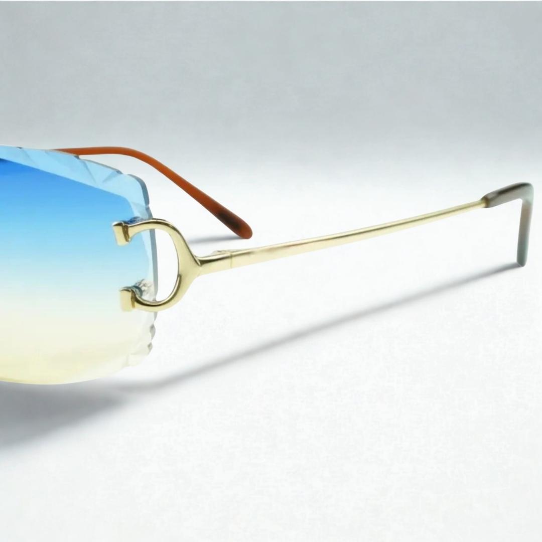 C Wires - Diamond Cut Two Tone Blue Lens - Dolla Shades