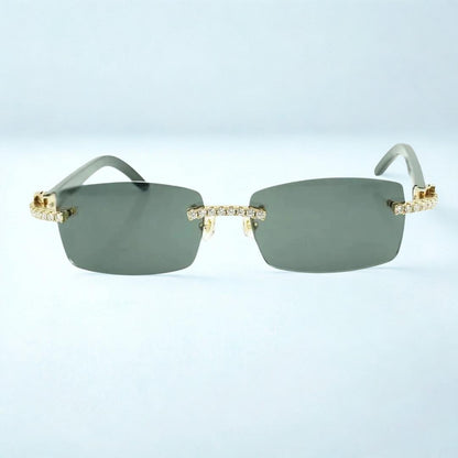 Iced Out Black Buffs Black Lens - Dolla Shades