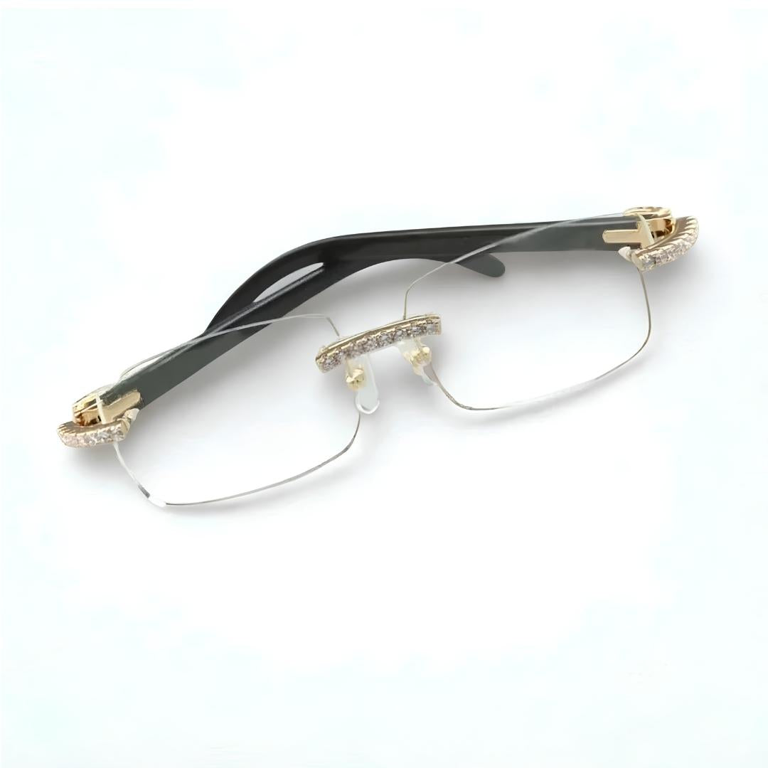 CZ Black Buffs Clear Lens - Dolla Shades