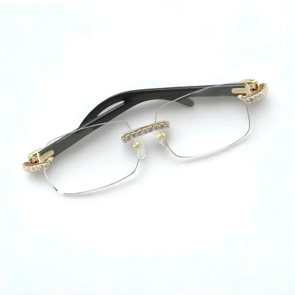 CZ Black Buffs Clear Lens - Dolla Shades