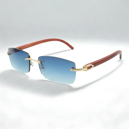 Wooden Frames - Red Lens - Dolla Shades