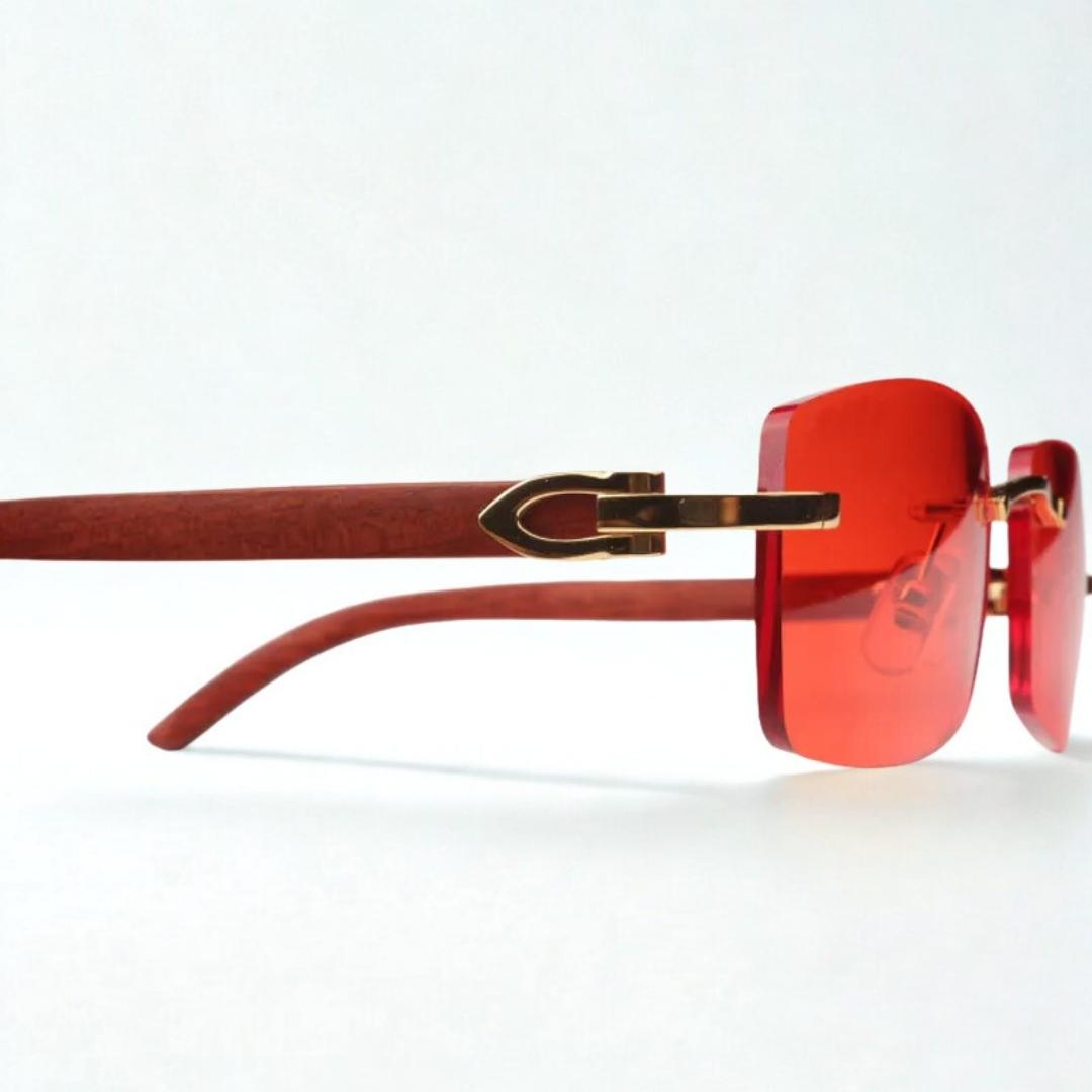 Wooden Frames - Red Lens