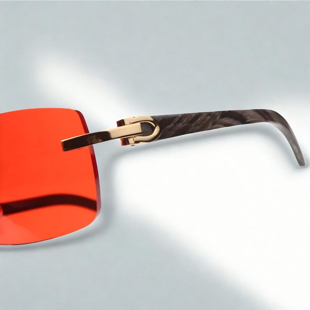 Black Buffs Red Lens - Dolla Shades