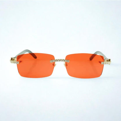 Iced Out Black Buffs Red Lens