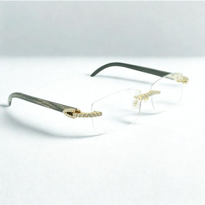 Iced Out Black Buffs Clear Lens - Dolla Shades