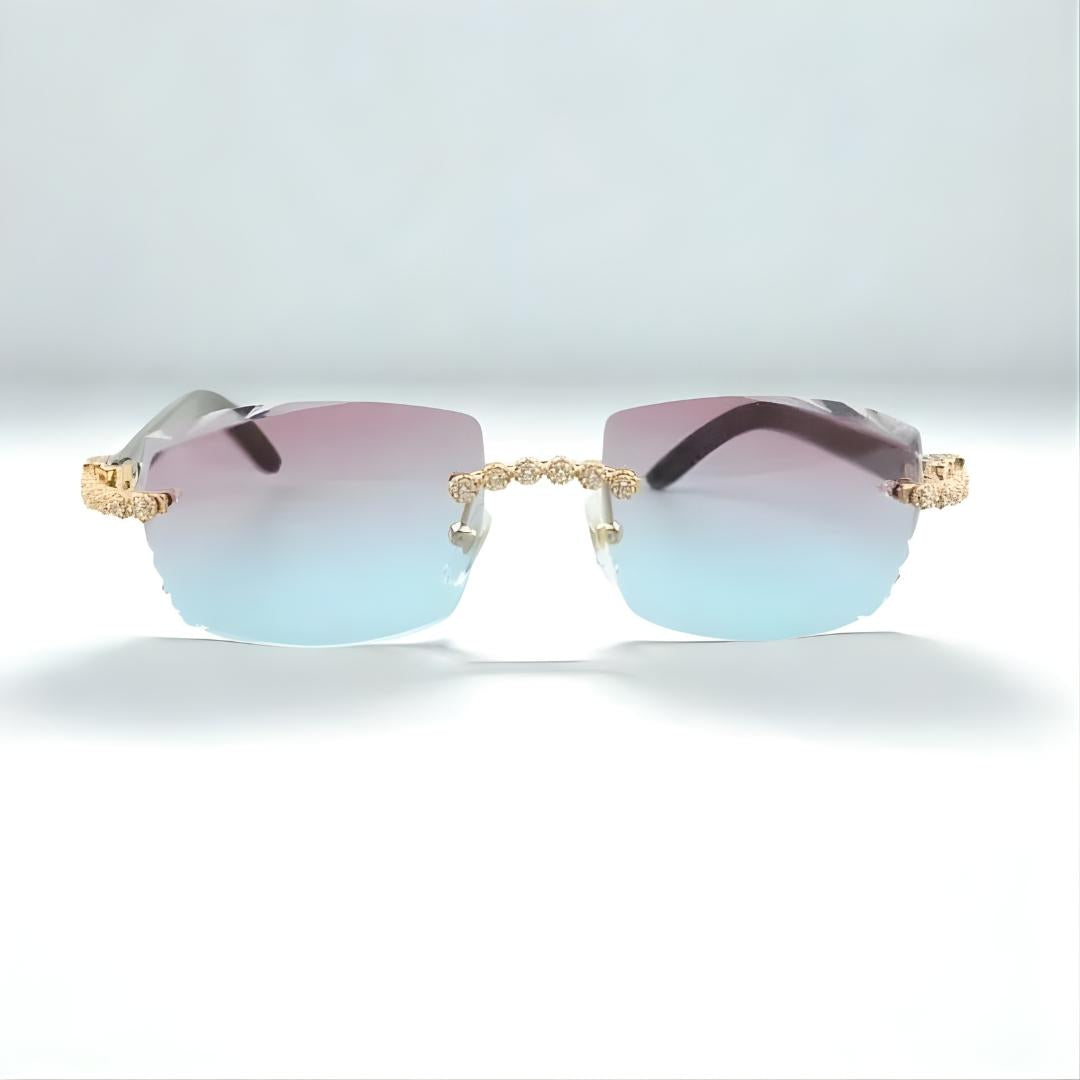 Bouquet White Buffs Cut Miami Lens - Dolla Shades