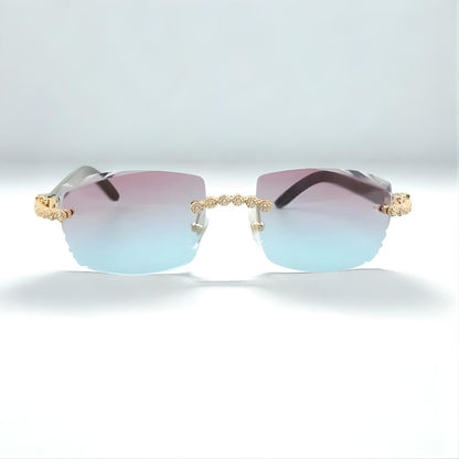 Bouquet White Buffs Cut Miami Lens - Dolla Shades