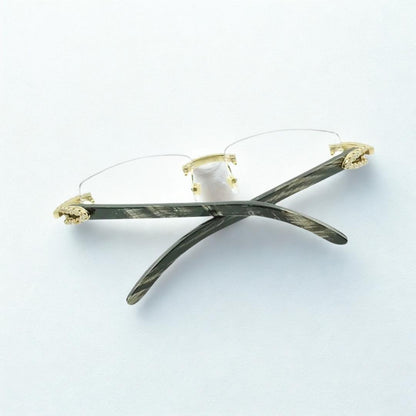 Iced Out Black Buffs Clear Lens - Dolla Shades