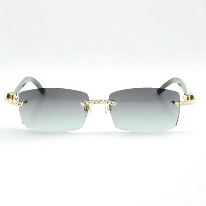 Iced Out White Buffs Silver Lens - Dolla Shades