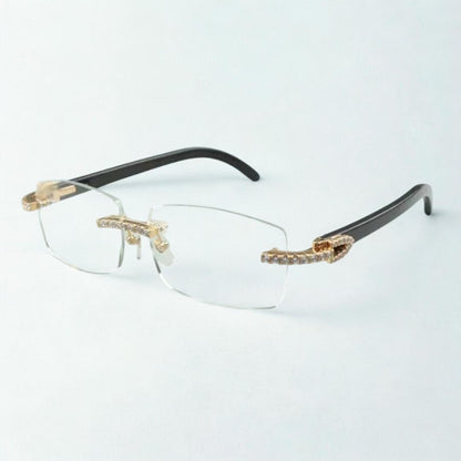 CZ Black Buffs Clear Lens - Dolla Shades