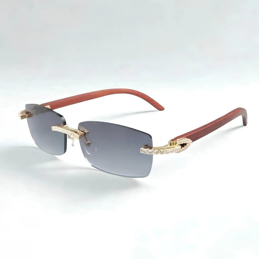 CZ Wooden Frames Clear Lens - Dolla Shades