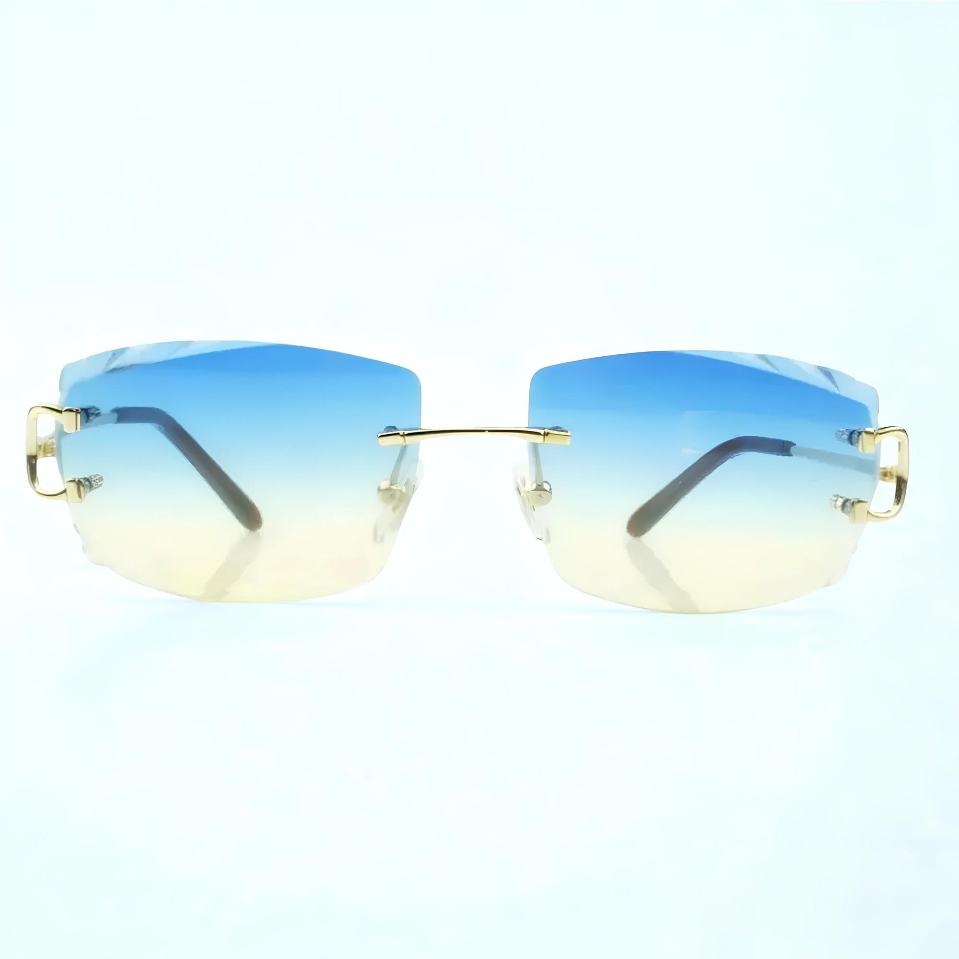 C Wires - Diamond Cut Two Tone Blue Lens - Dolla Shades