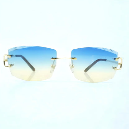 C Wires - Diamond Cut Two Tone Blue Lens - Dolla Shades
