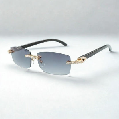 CZ Black Buffs Clear Lens - Dolla Shades