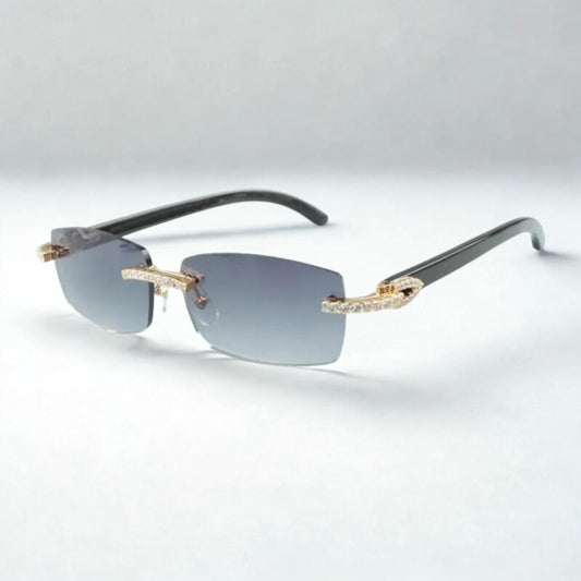 CZ Black Buffs Clear Lens - Dolla Shades