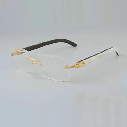 White Buffs Clear Diamond Cut - Dolla Shades