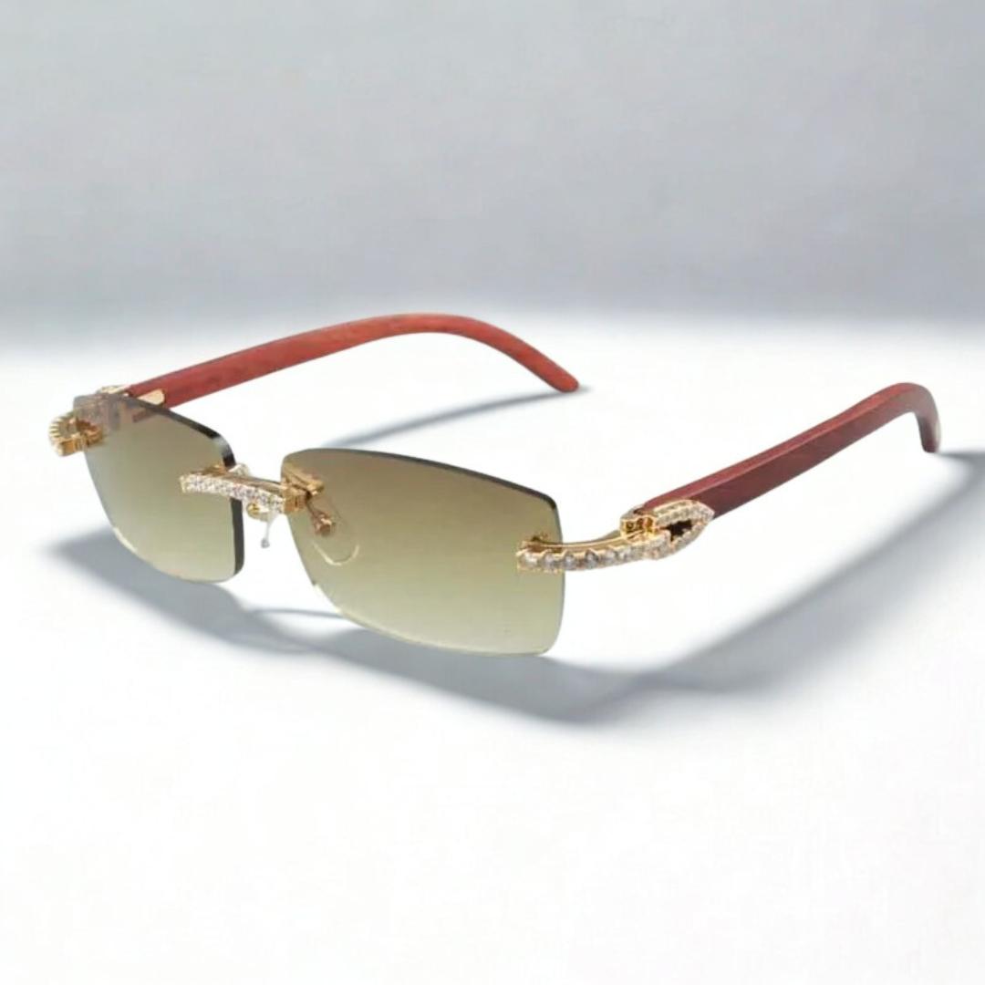 CZ Wooden Frames Clear Lens - Dolla Shades