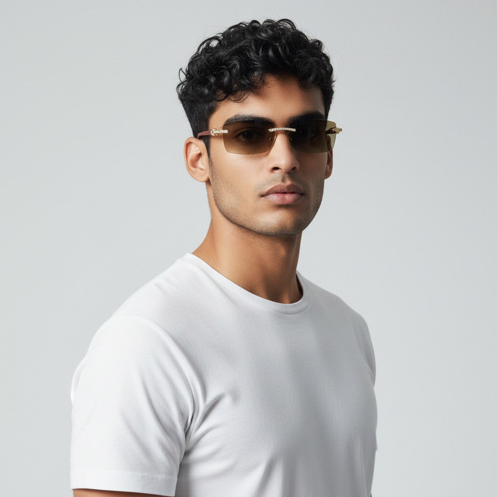 CZ Wooden Frames Brown Lens - Dolla Shades
