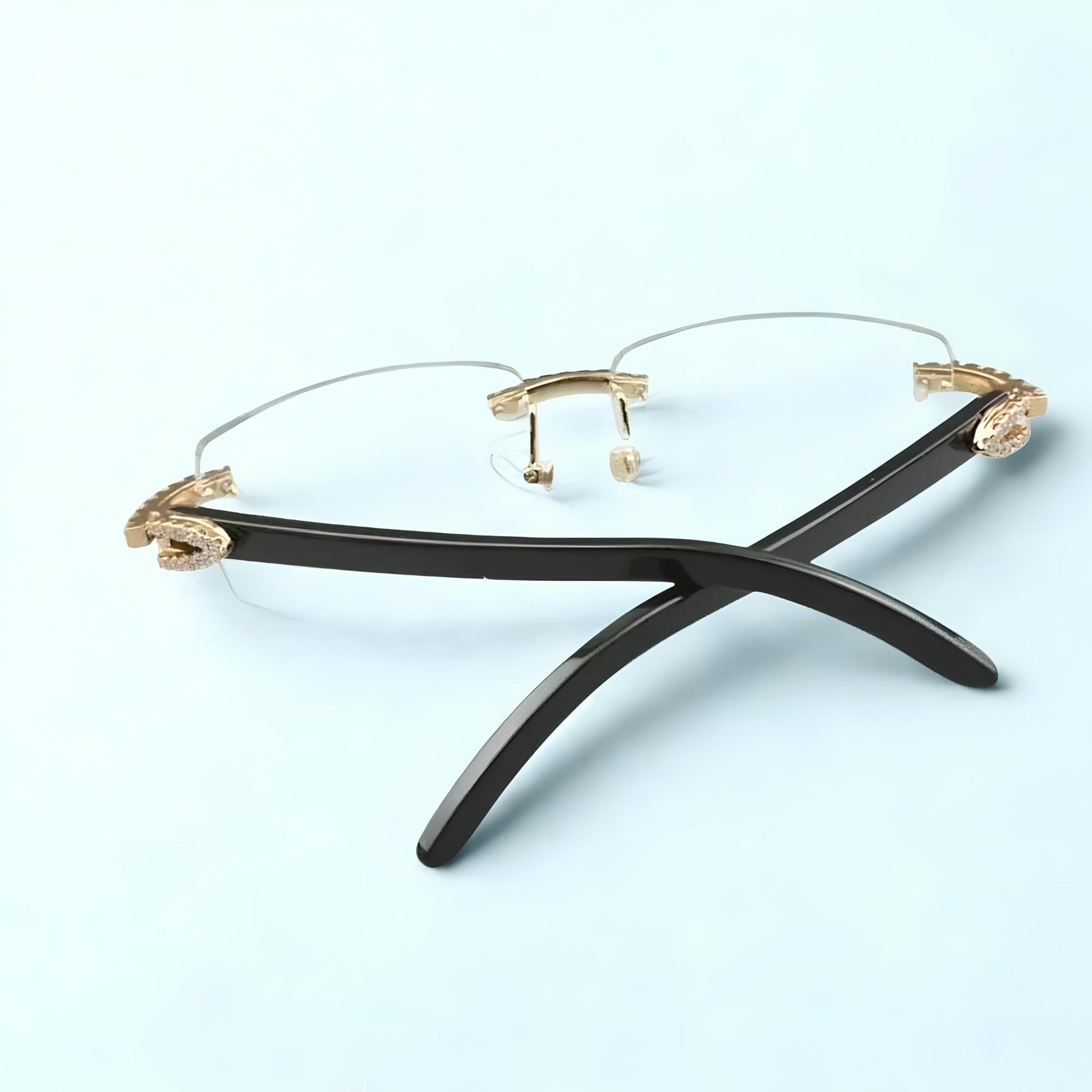 CZ Black Buffs Clear Lens - Dolla Shades