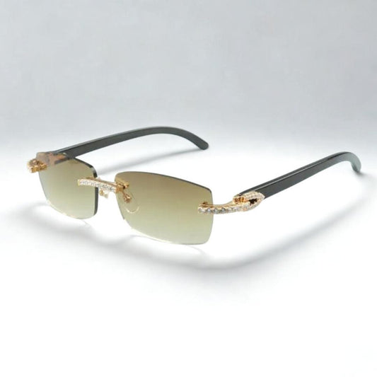 CZ Black Buffs Clear Lens - Dolla Shades