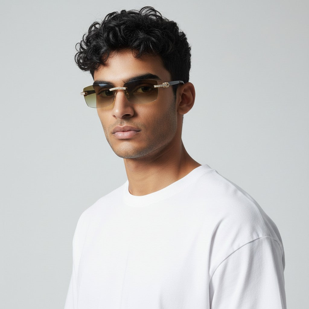CZ Black Buffs Brown Lens - Dolla Shades