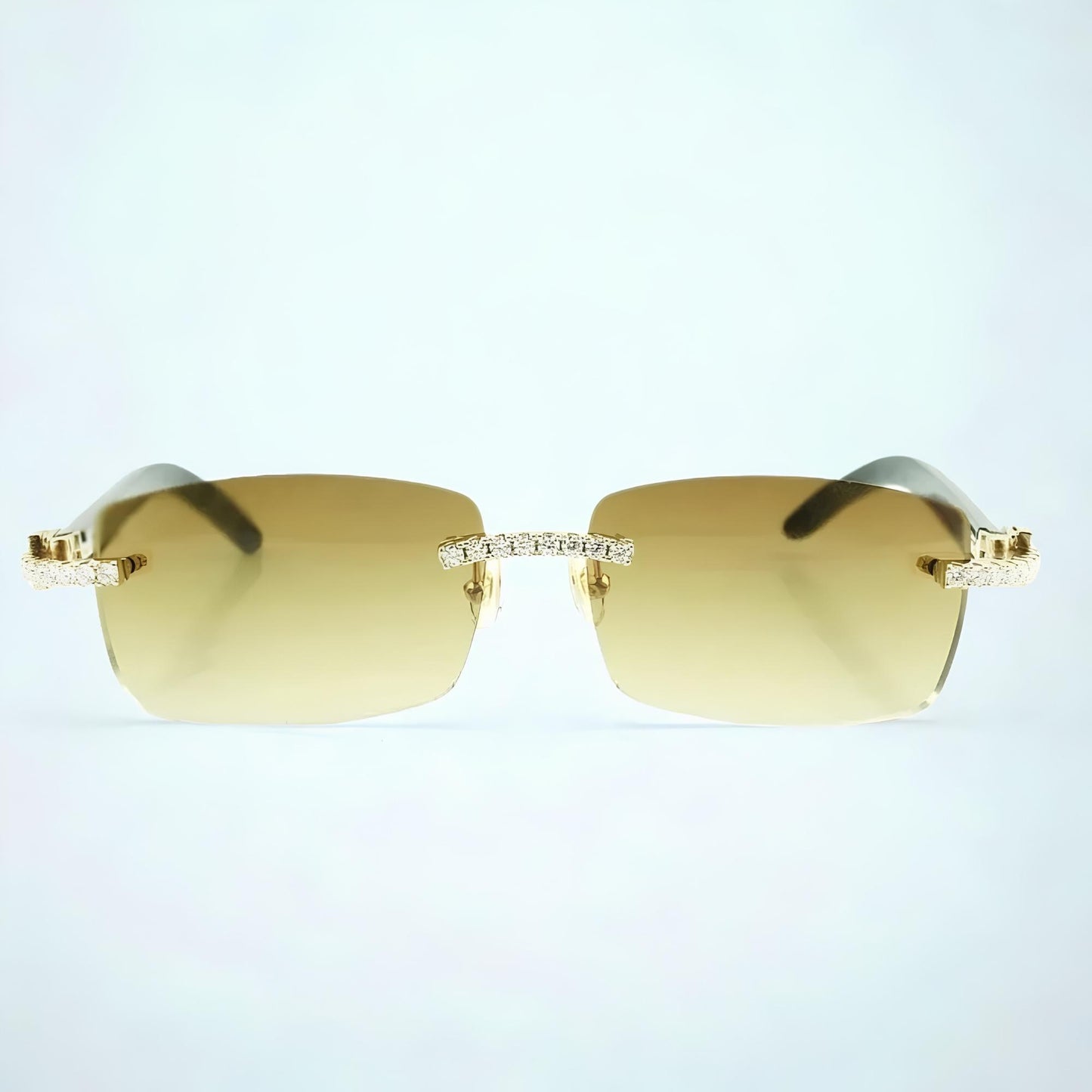 Iced Out White Buffs Brown Lens