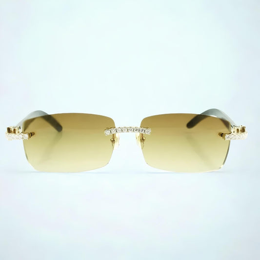 Iced Out White Buffs Brown Lens