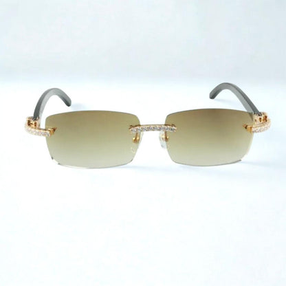 CZ Black Buffs Clear Lens - Dolla Shades