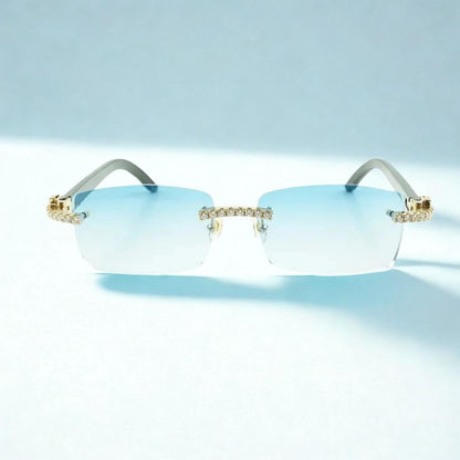 Iced Out Black Buffs Blue Lens