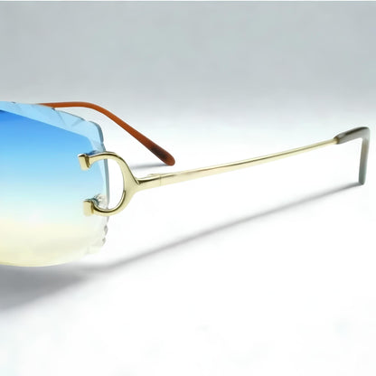 C Wires - Diamond Cut Two Tone Blue Lens - Dolla Shades