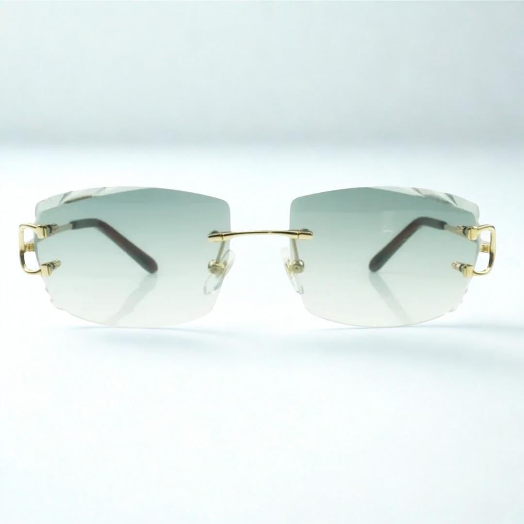 C Wires - Diamond Cut Green Lens - Dolla Shades