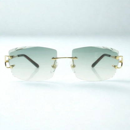 C Wires - Diamond Cut Green Lens - Dolla Shades