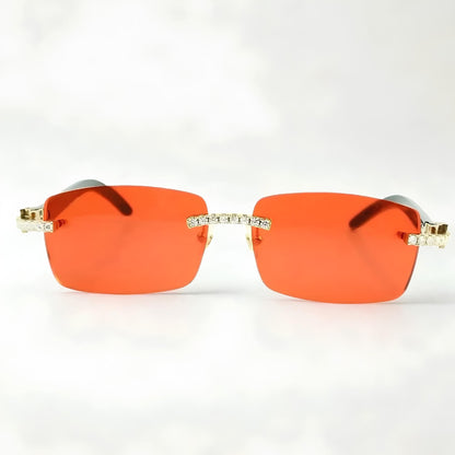 Iced Out White Buffs Red Lens