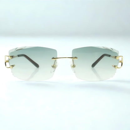 C Wires - Diamond Cut Green Lens - Dolla Shades