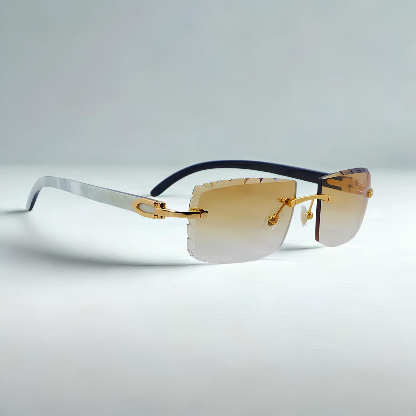 White Buffs Clear Diamond Cut - Dolla Shades