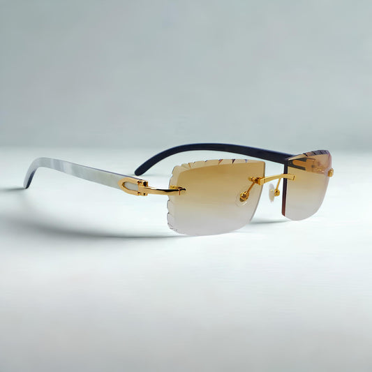 White Buffs Clear Diamond Cut - Dolla Shades