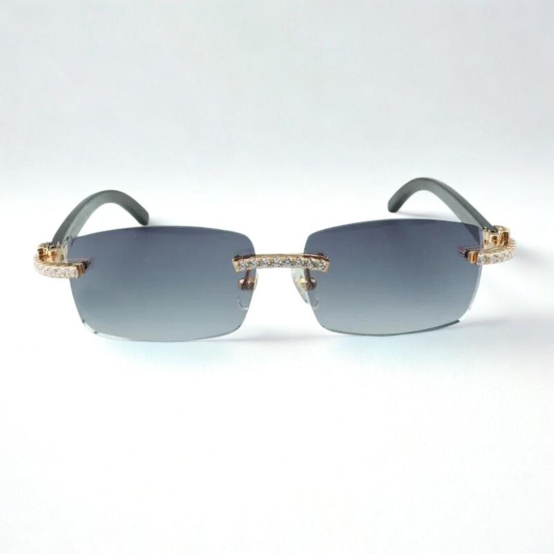 CZ Black Buffs Clear Lens - Dolla Shades