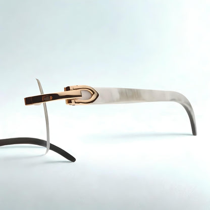 White Buffs Clear Lens - Dolla Shades